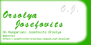 orsolya josefovits business card